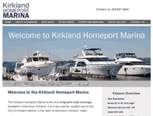 Tablet Screenshot of kirklandhomeportmarina.com
